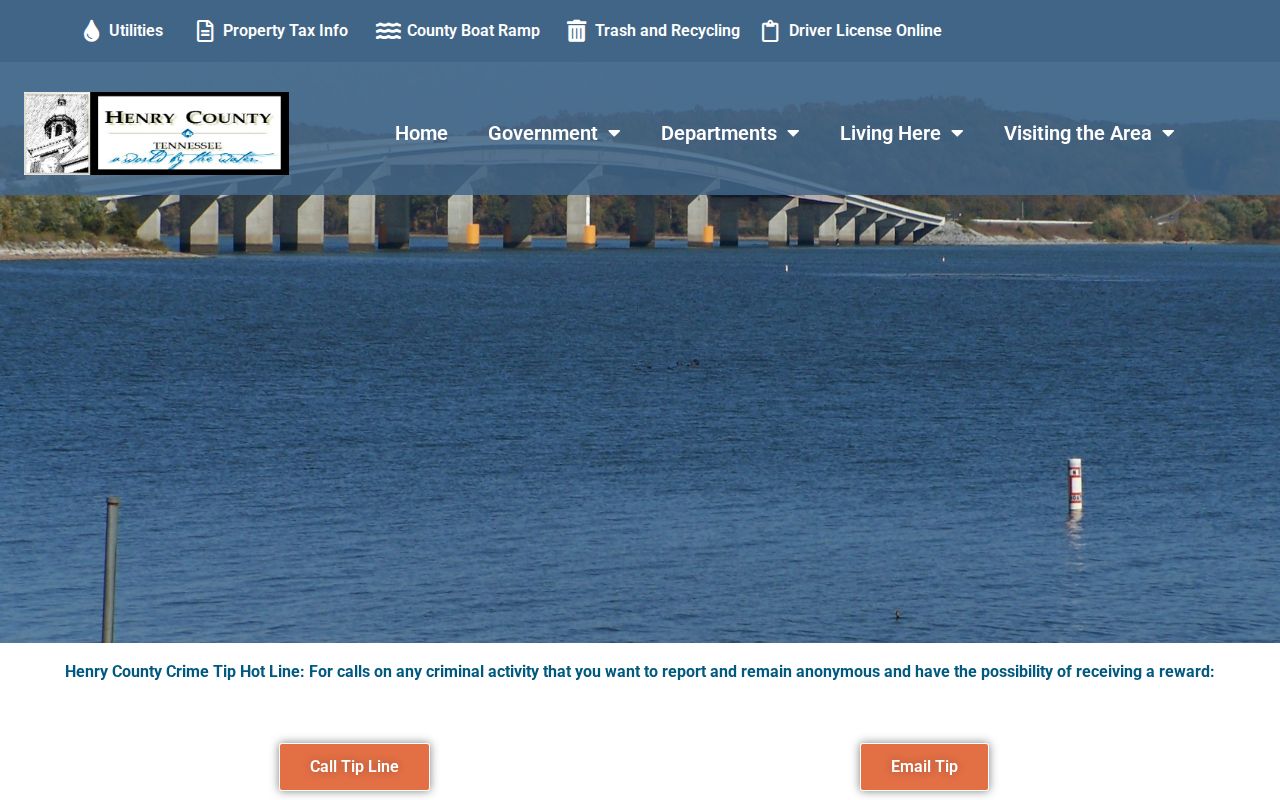 Henry County criminal records sheriff and jail page
