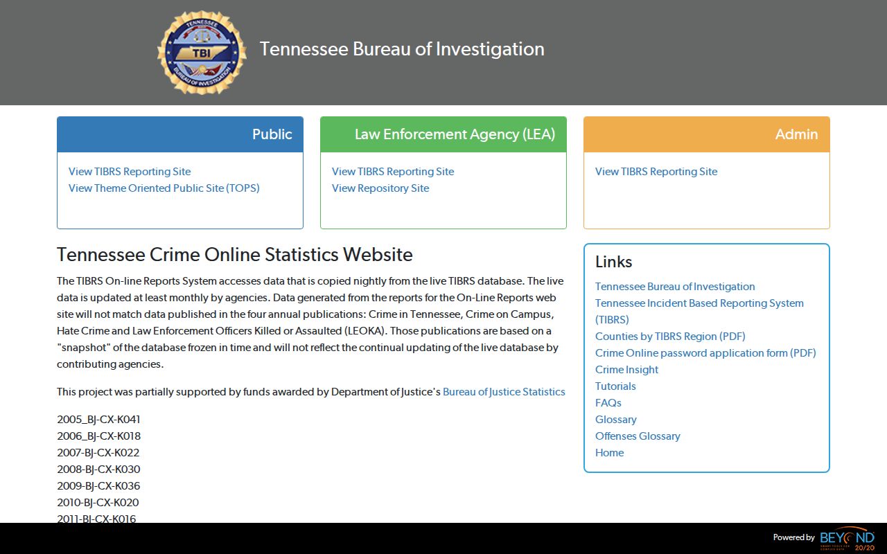 Henry County criminal records TBI CrimeInsight portal