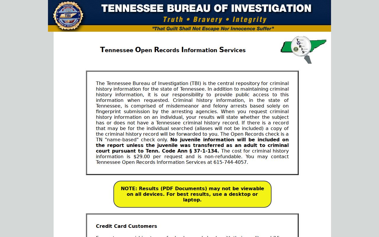 Henry County criminal history TORIS record search